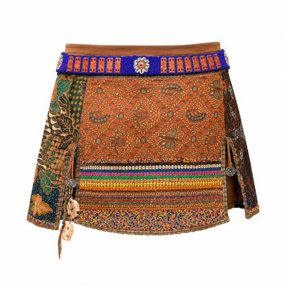 Luxury Italian VTG African Mini Skirt