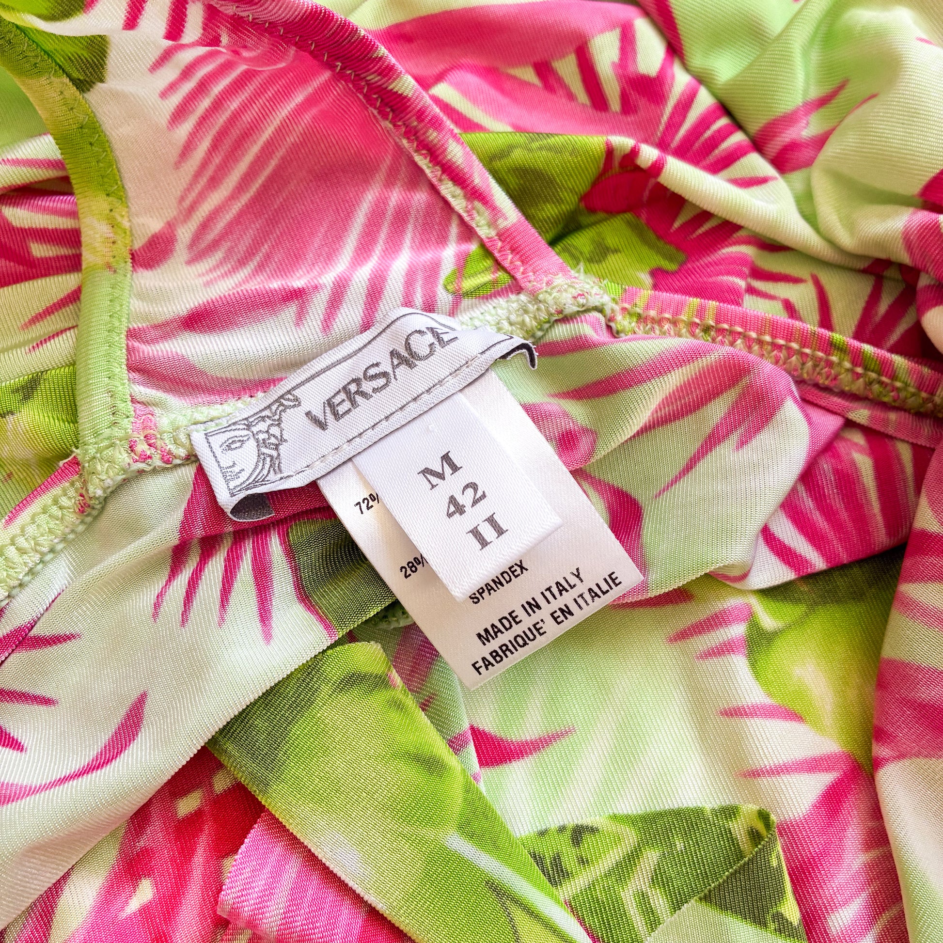 Versace 2000's tropical print racerback top