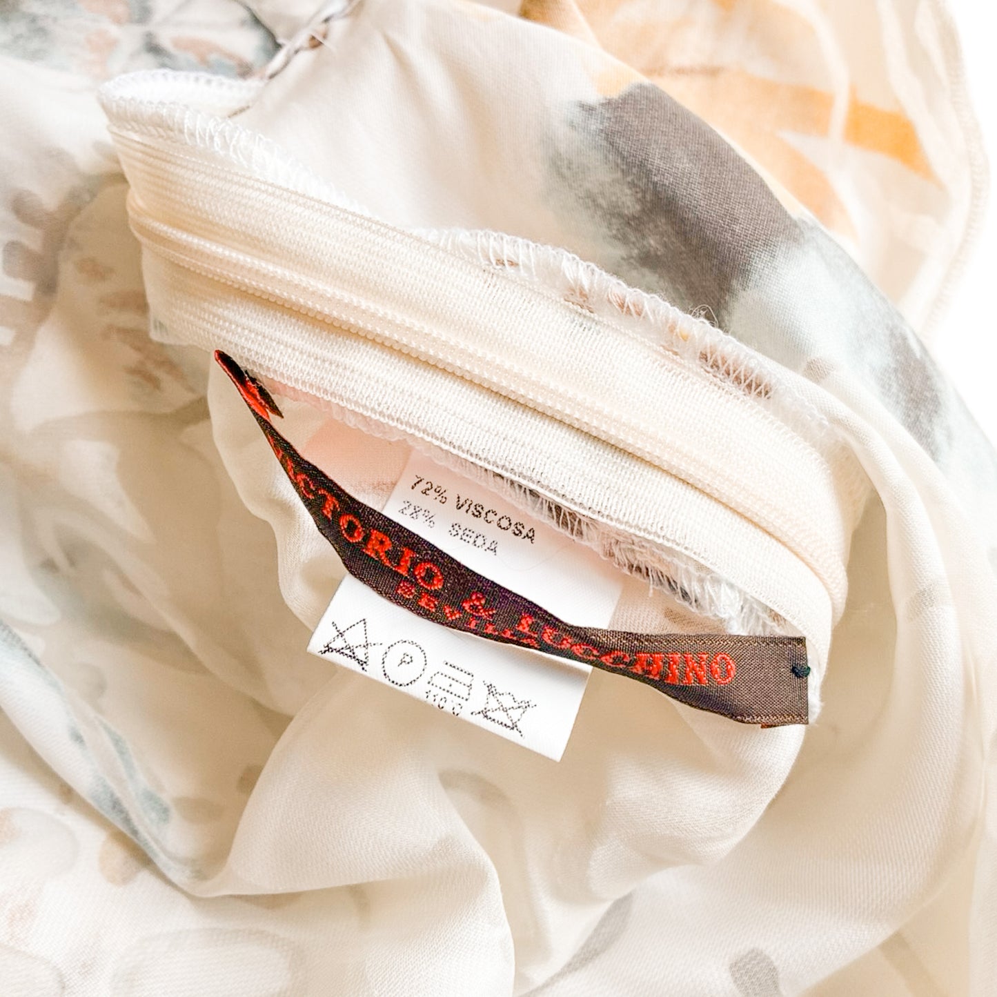 Victorio & Lucchino Laser Cut Silk Gown