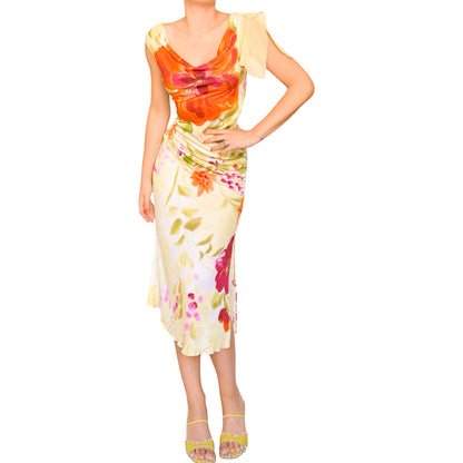 Voyage VTG bodycon floral midi/maxi dress