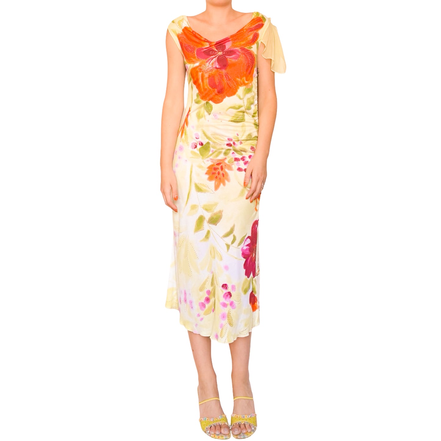 Voyage VTG bodycon floral midi/maxi dress