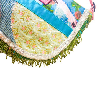 Voyage Passion VTG  Beaded Patchwork Crescent Bag - documented
