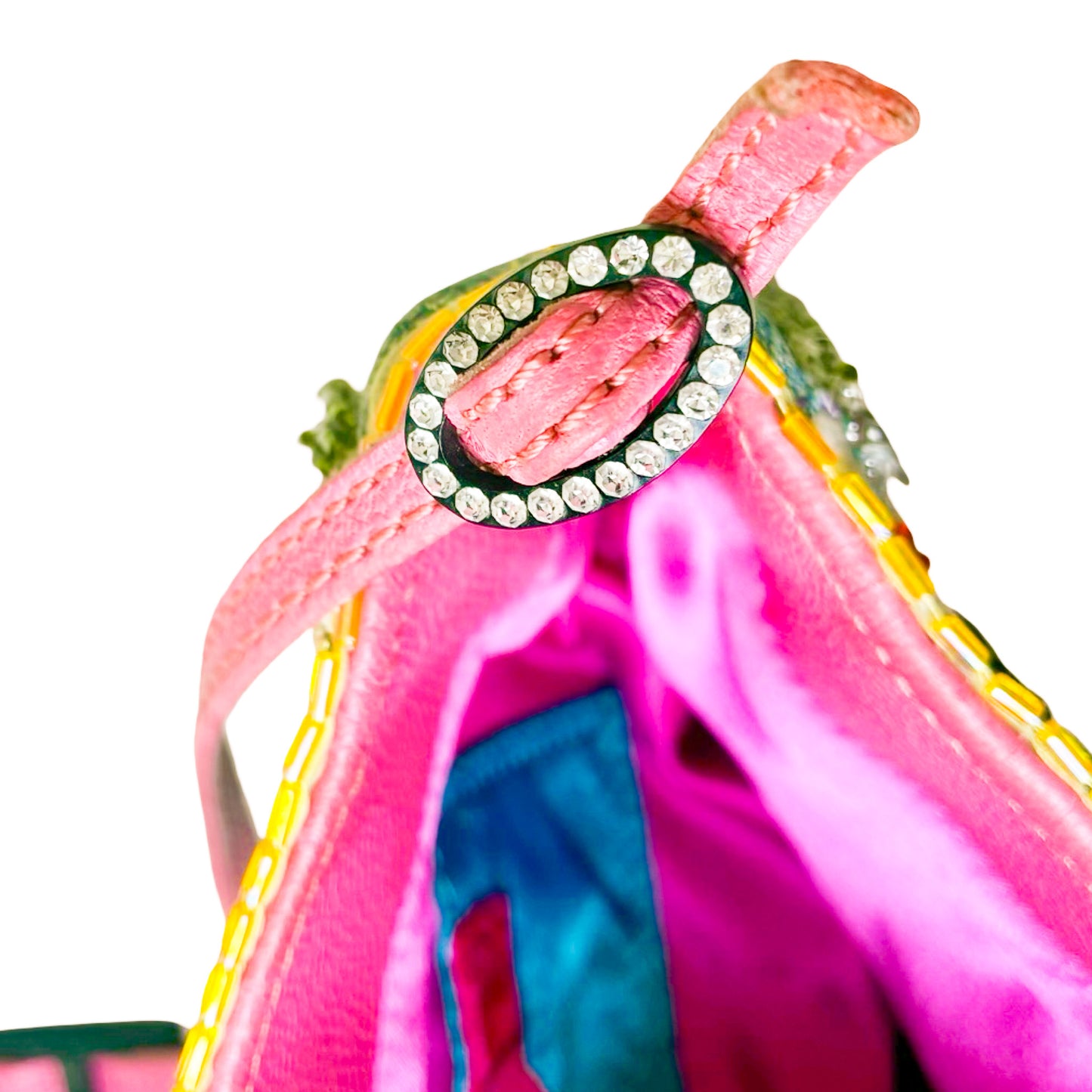Voyage Passion VTG  Beaded Patchwork Crescent Bag - documented