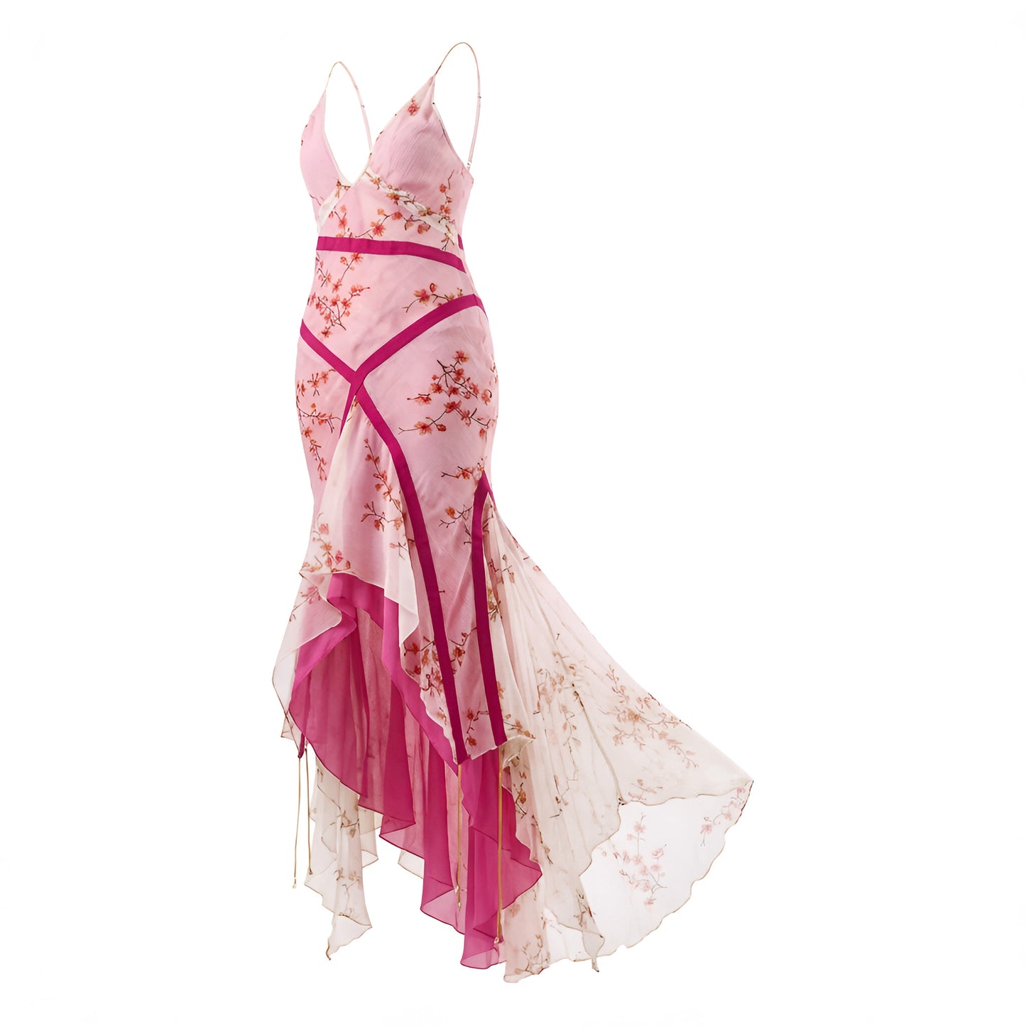 Voyage Spring 2003 bare back silk dress - runway