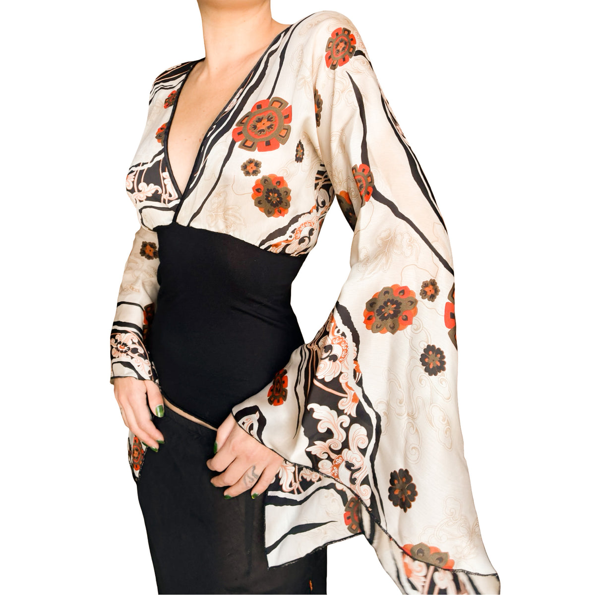 Scarlett Arrow 2000s Chinoiserie Blouse