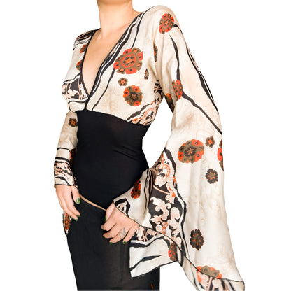 Scarlett Arrow 2000s Chinoiserie Blouse