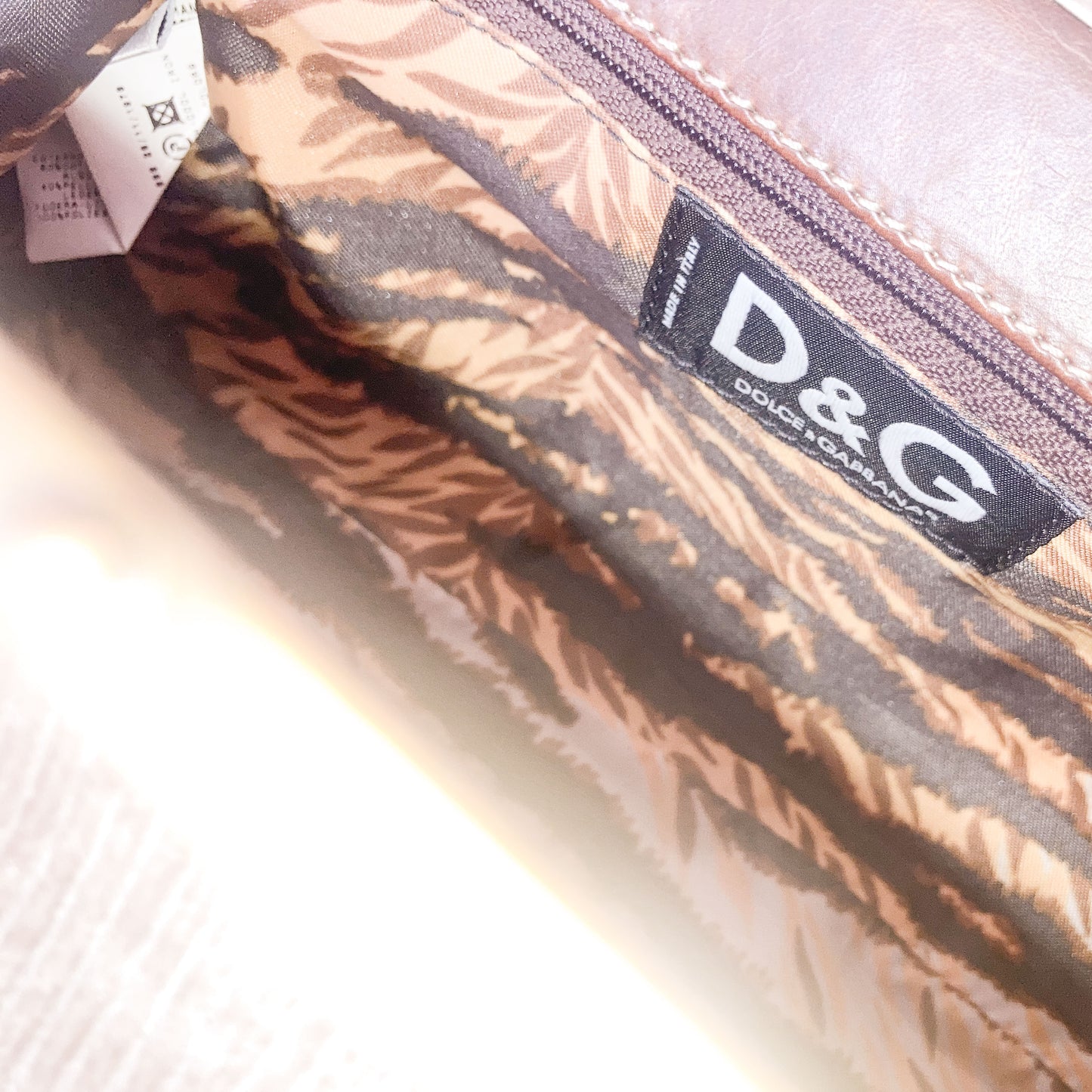 D&G early 2000's corduroy & leather bag