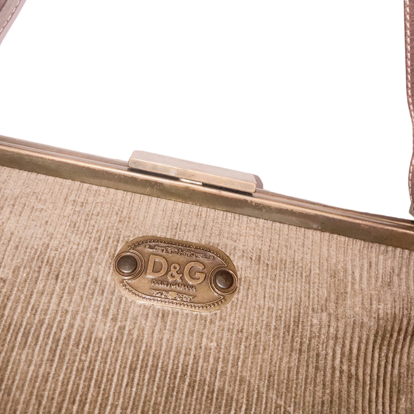 D&G early 2000's corduroy & leather bag