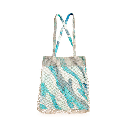 French VTG beaded ocean bag