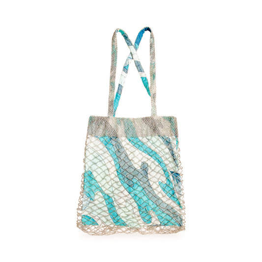French VTG beaded ocean bag