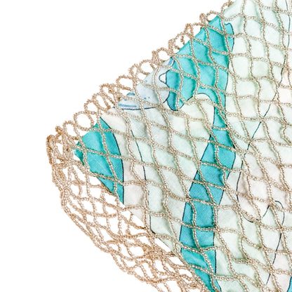 French VTG beaded ocean bag