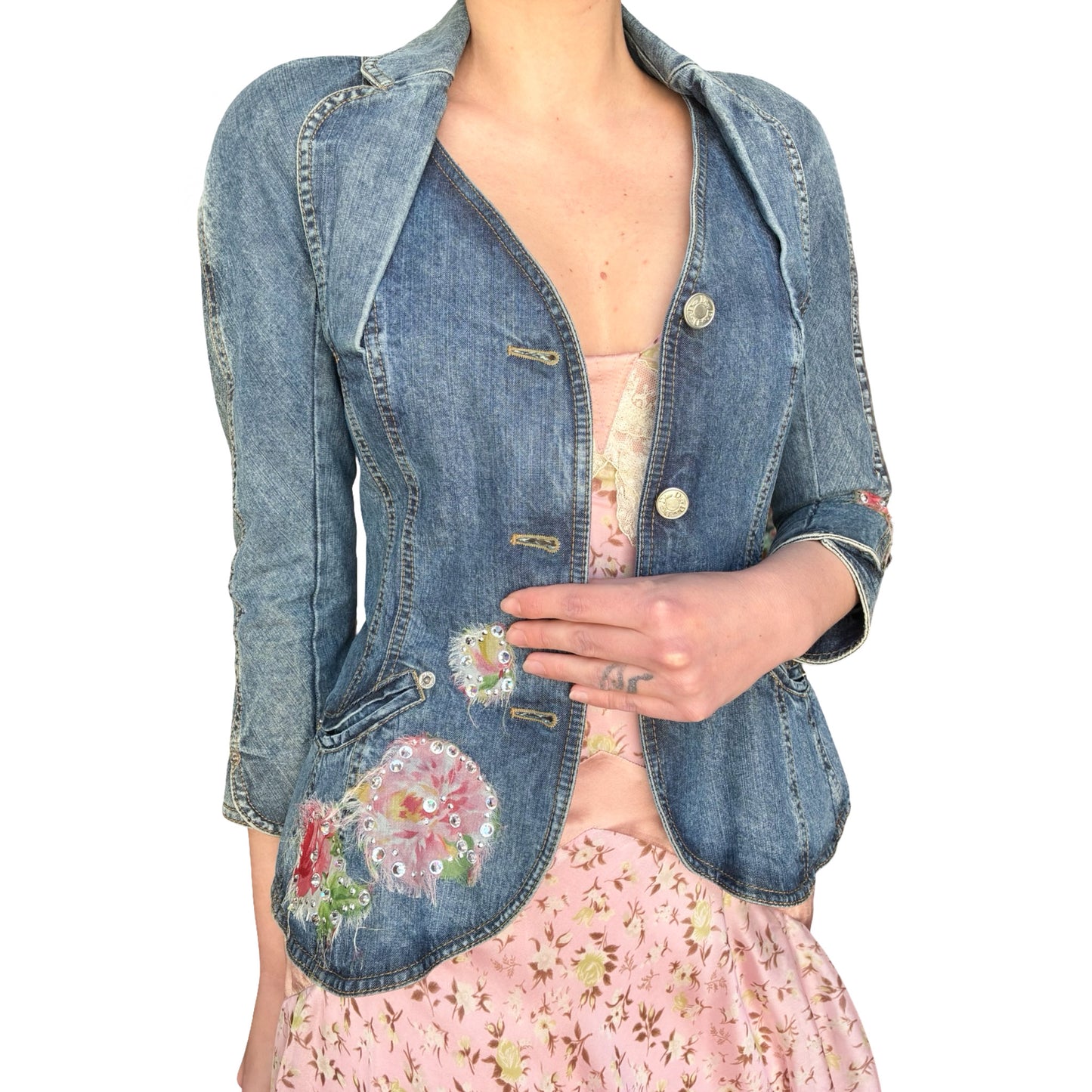 Christian Dior ( by Galliano ) S/S 2005 Denim Bar Jacket - documented