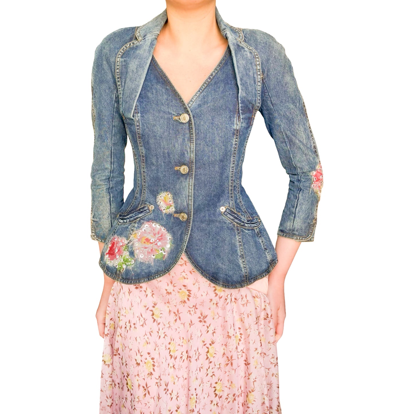 Christian Dior ( by Galliano ) S/S 2005 Denim Bar Jacket - documented