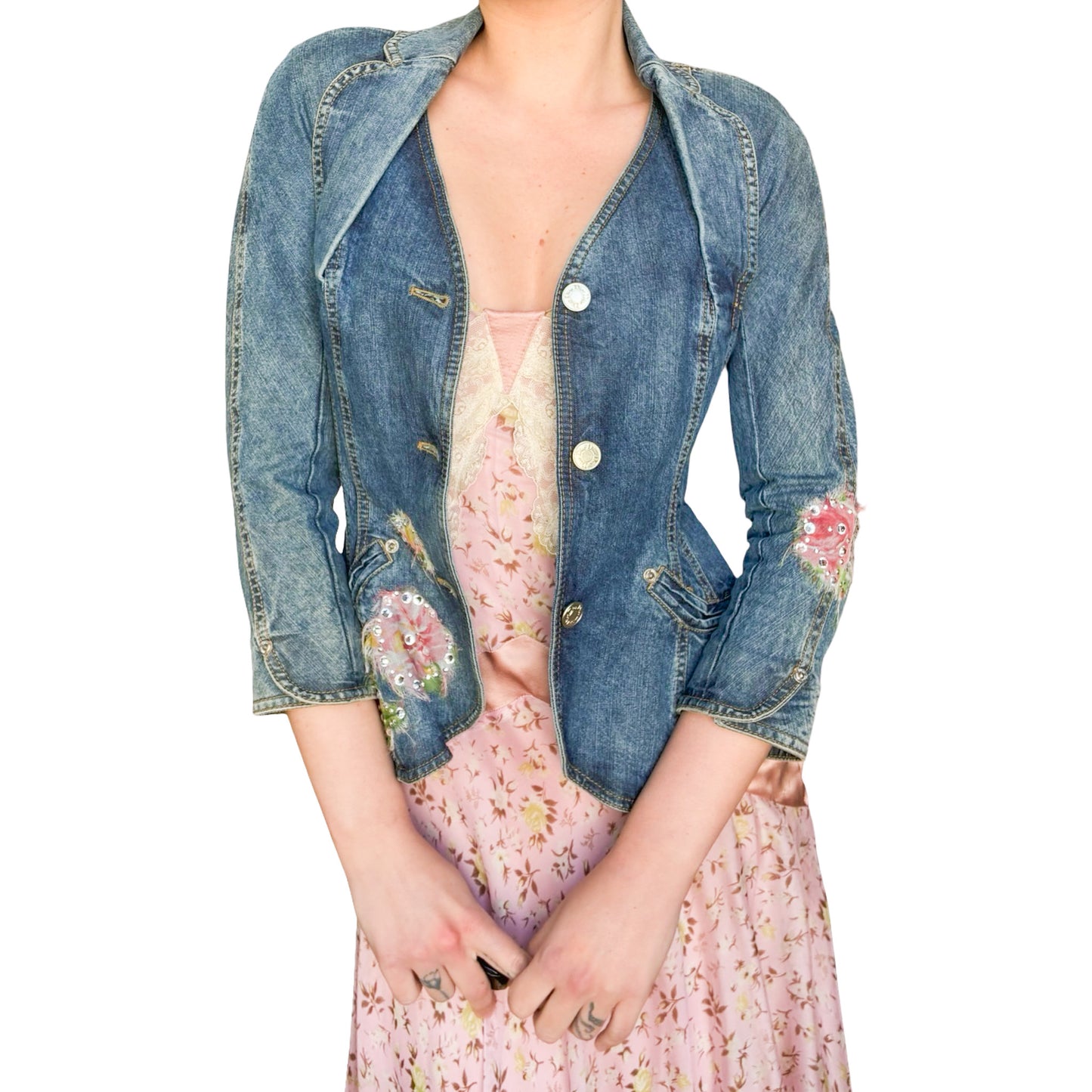 Christian Dior ( by Galliano ) S/S 2005 Denim Bar Jacket - documented