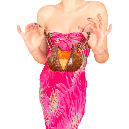 Handcrafted 90's Coconut bag (purple)