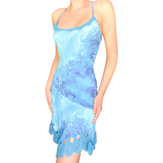 Italian Designer VTG ocean mesh dress
