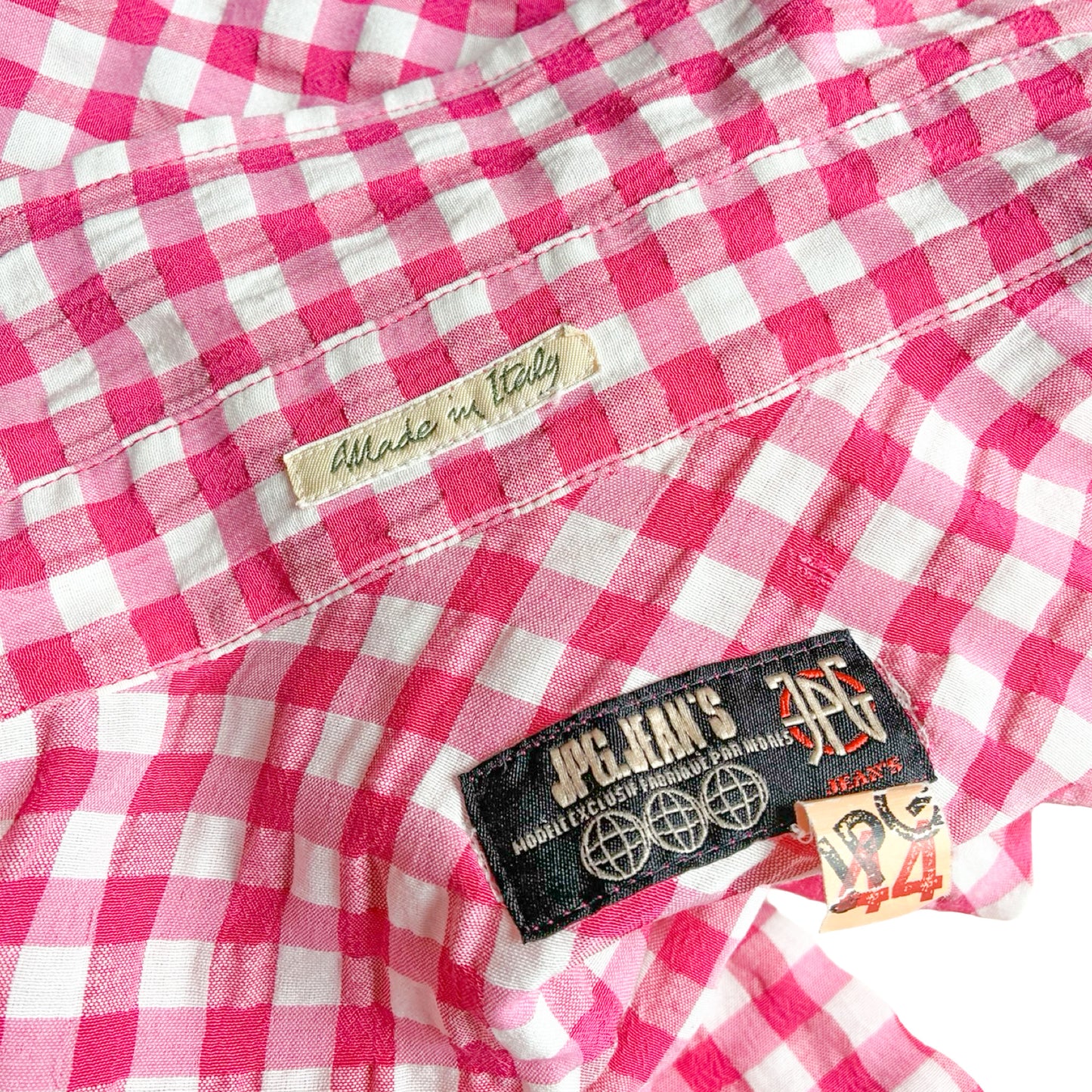 Jean Paul Gaultier 90's gingham blouse