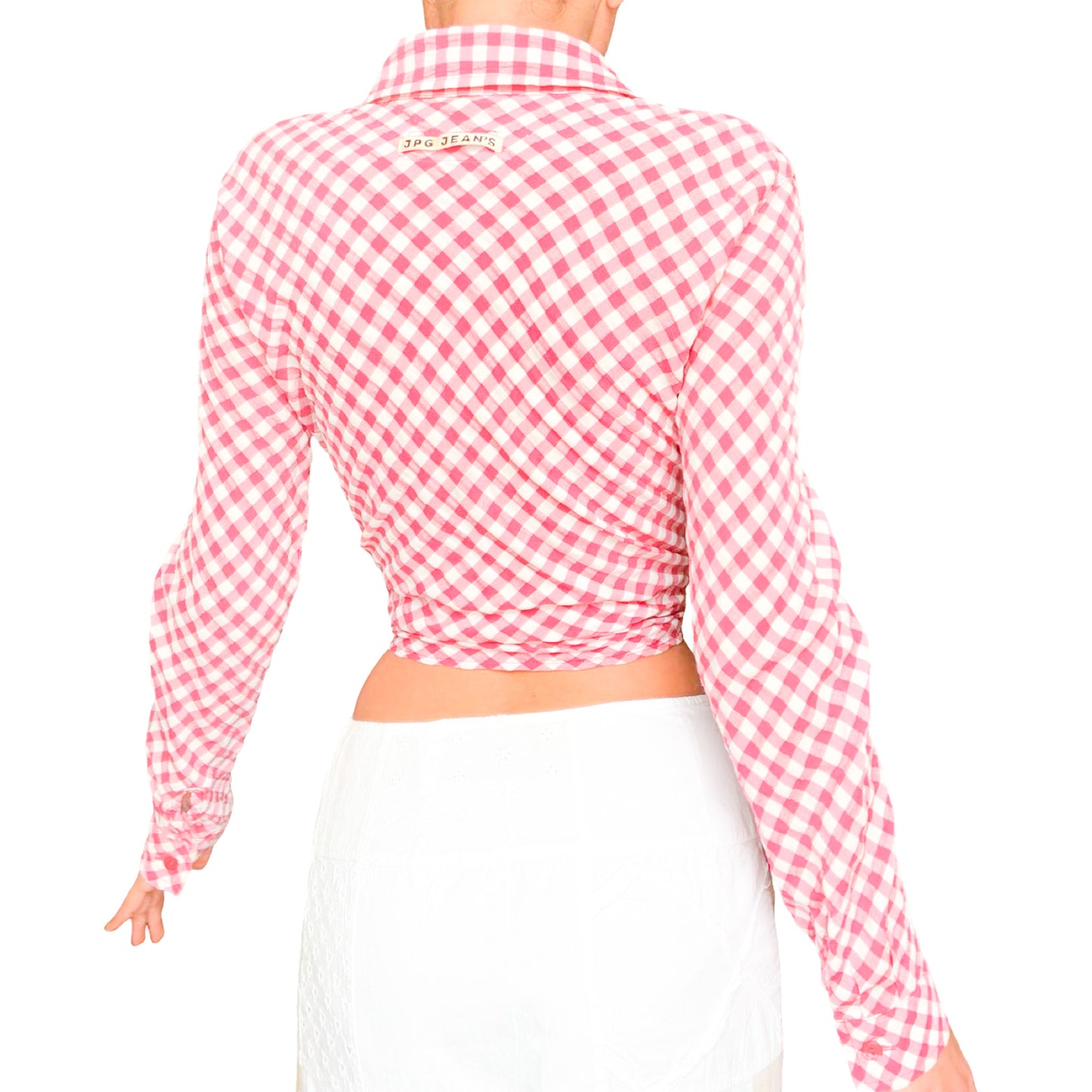 Jean Paul Gaultier 90's gingham blouse