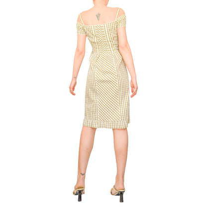 Alberta Ferretti S/S 2000 gingham prairie dress - runway