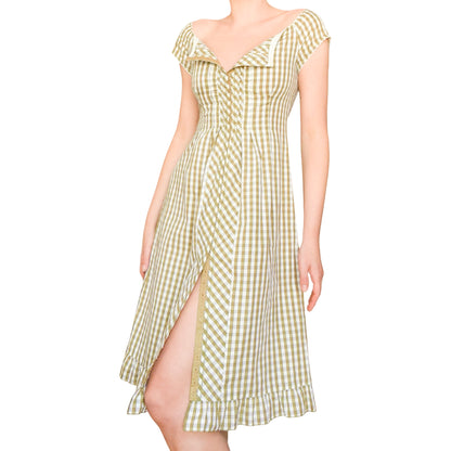 Alberta Ferretti S/S 2000 gingham prairie dress - runway
