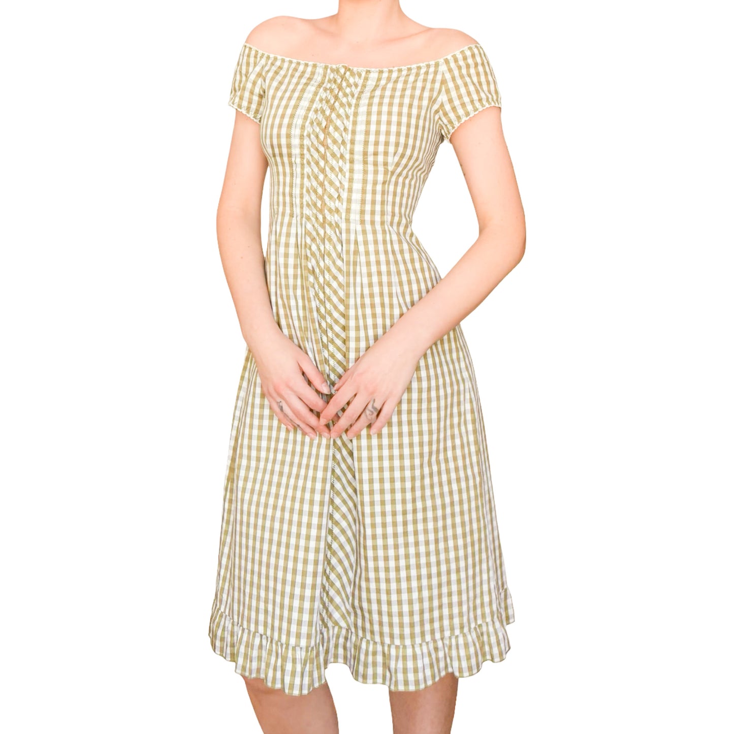 Alberta Ferretti S/S 2000 gingham prairie dress - runway