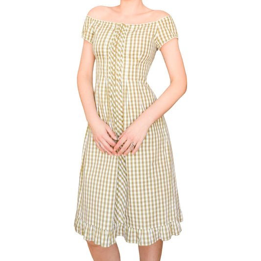 Alberta Ferretti S/S 2000 gingham prairie dress - runway