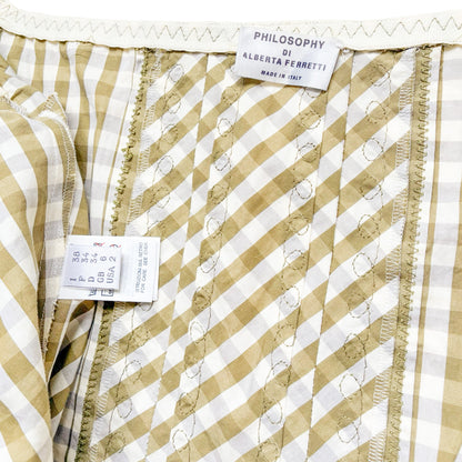 Alberta Ferretti S/S 2000 gingham prairie dress - runway
