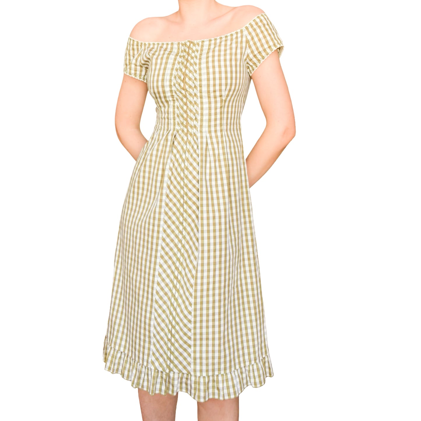 Alberta Ferretti S/S 2000 gingham prairie dress - runway