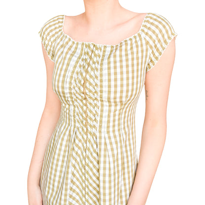 Alberta Ferretti S/S 2000 gingham prairie dress - runway