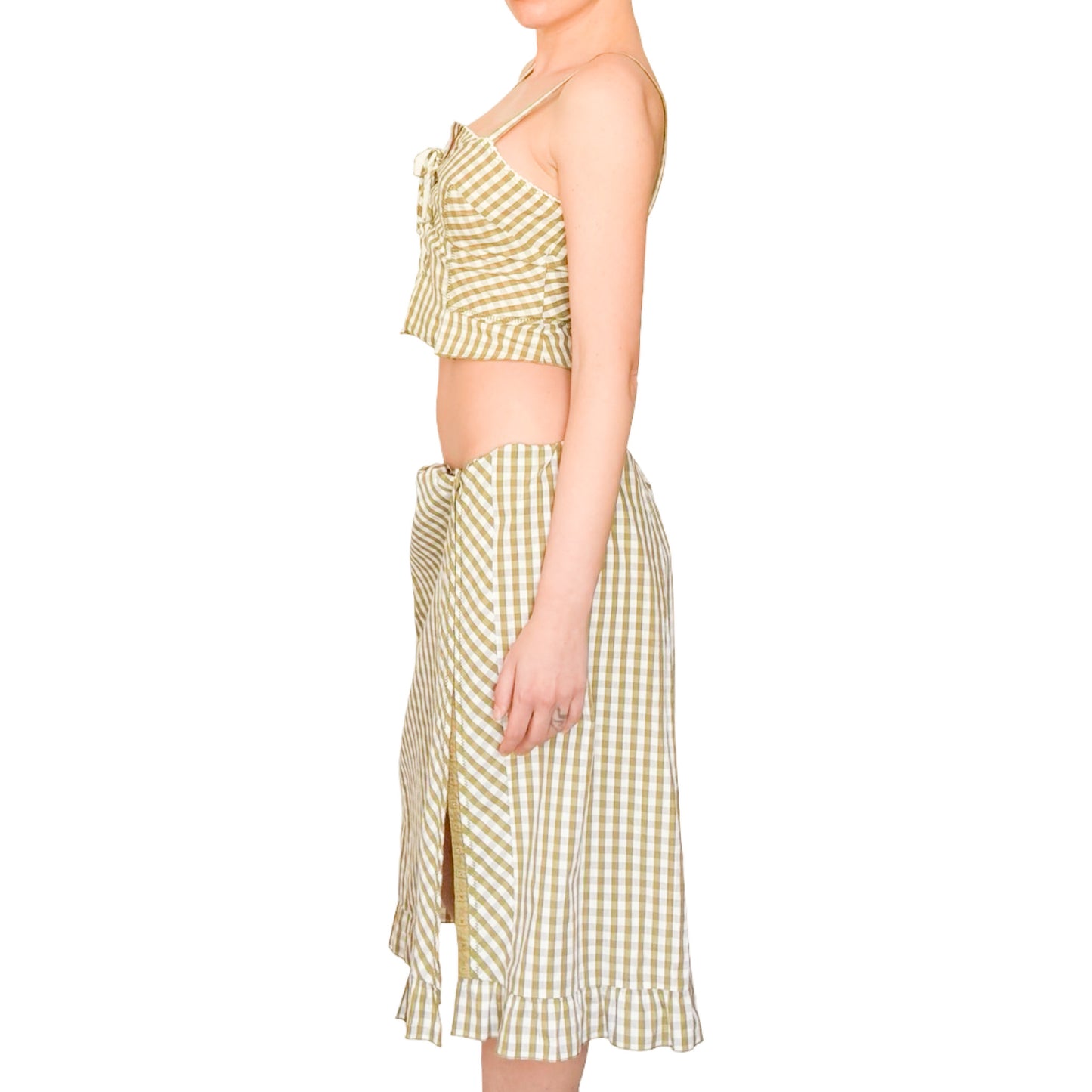 Alberta Ferretti S/S 2000 gingham prairie dress - runway