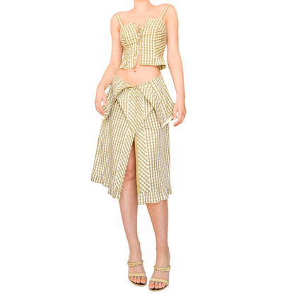 Alberta Ferretti S/S 2000 gingham prairie dress - runway