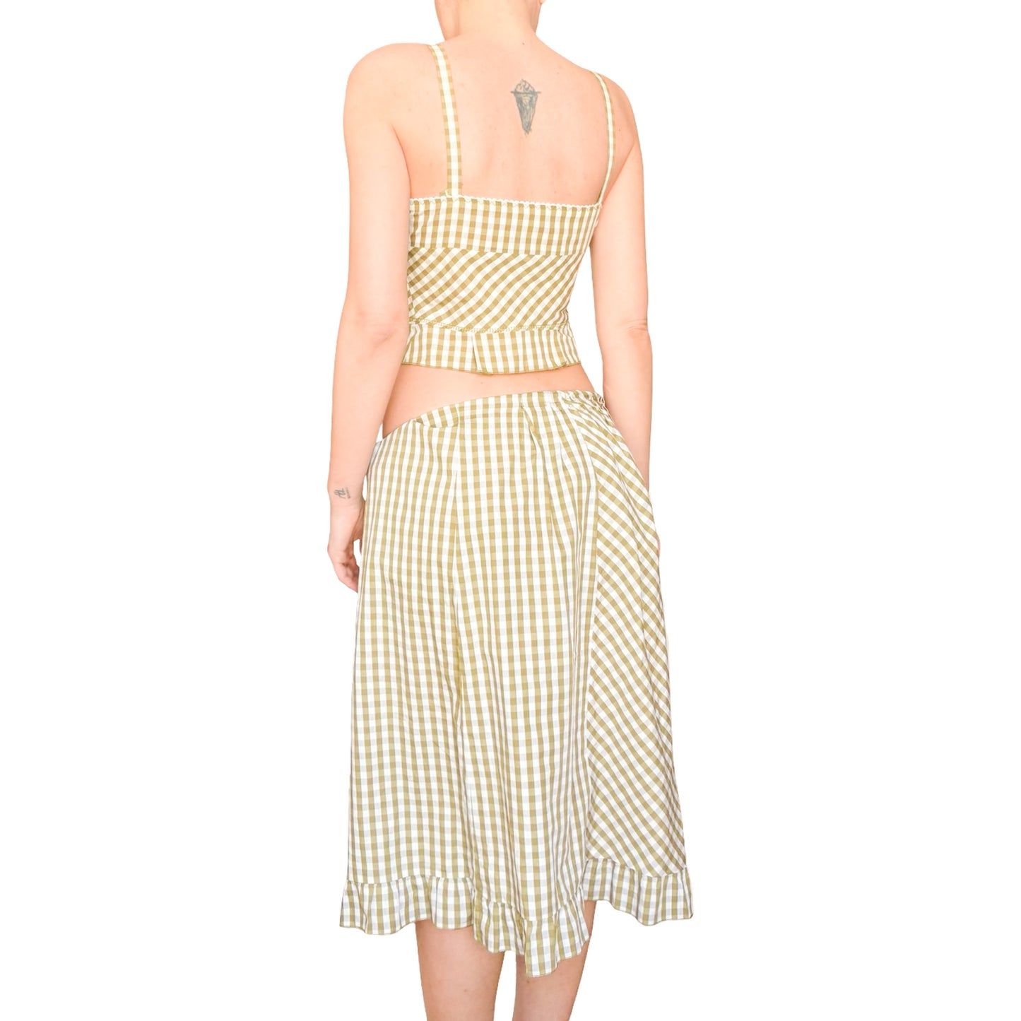 Alberta Ferretti S/S 2000 gingham laced bustier - runway