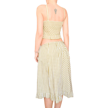 Alberta Ferretti S/S 2000 gingham laced bustier - runway
