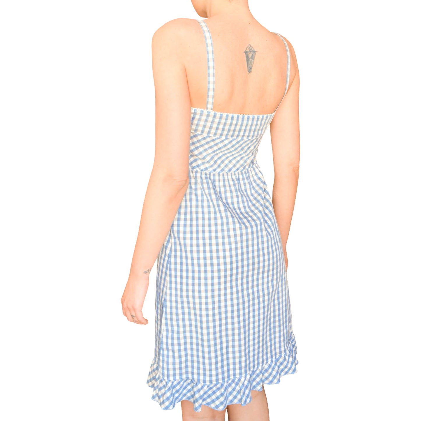 Alberta Ferretti S/S 2000 gingham laced  dress - runway