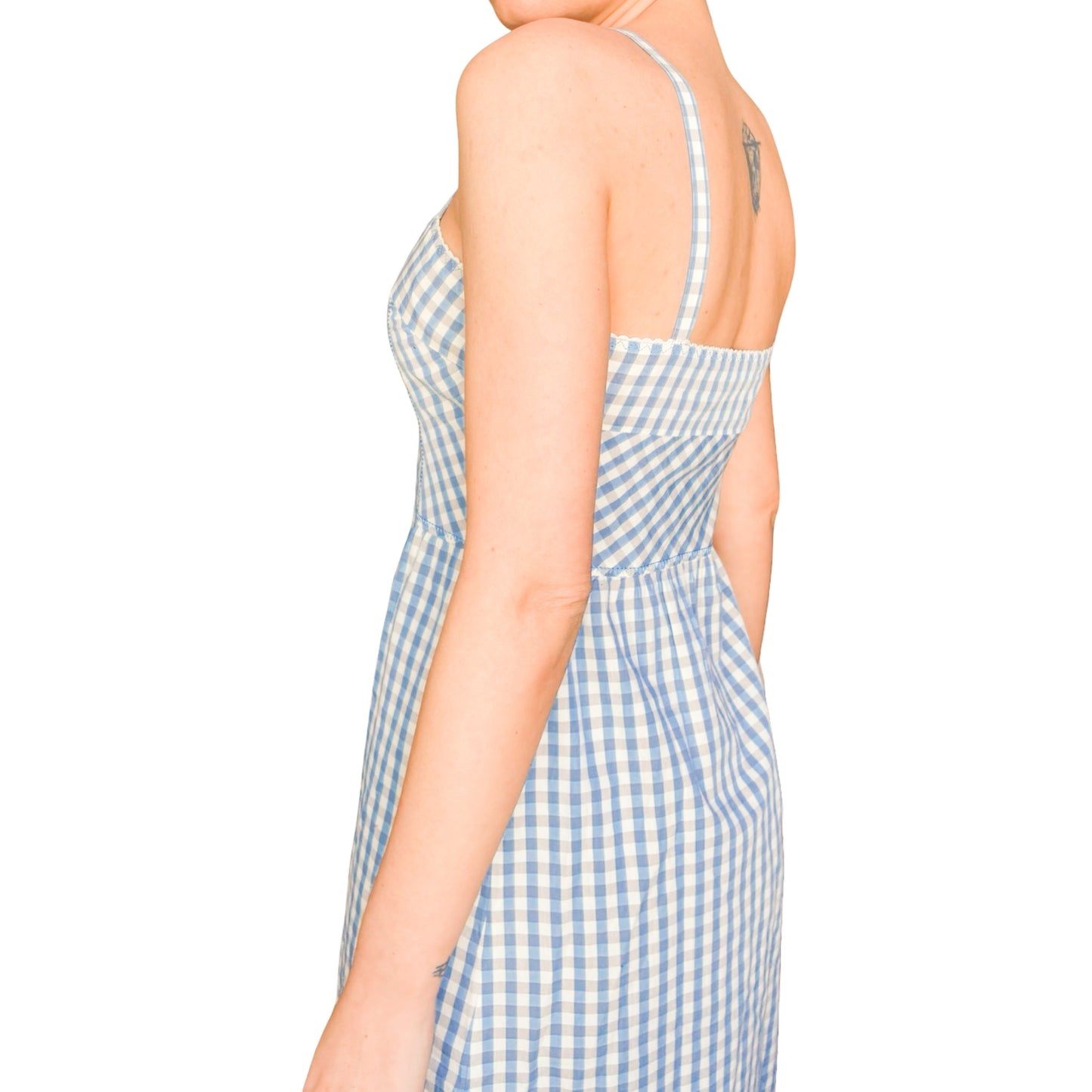 Alberta Ferretti S/S 2000 gingham laced  dress - runway