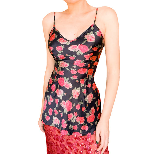 Plein Sud 1995 silk roses dress/top - Documented