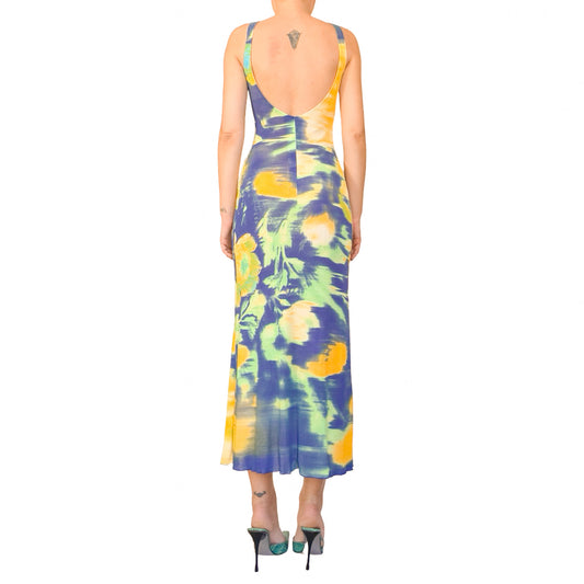 Roberto Cavalli VTG mesh impressionist dress