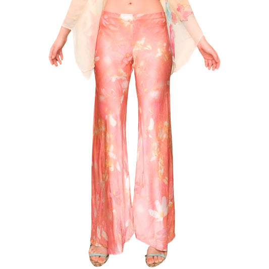 Roberto Cavalli S/S 1999 floral silk pants
