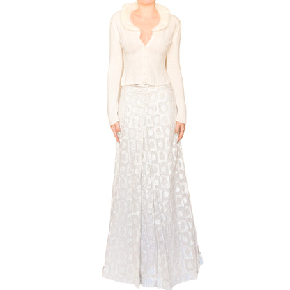 Italian VTG 70's maxi shimmer skirt