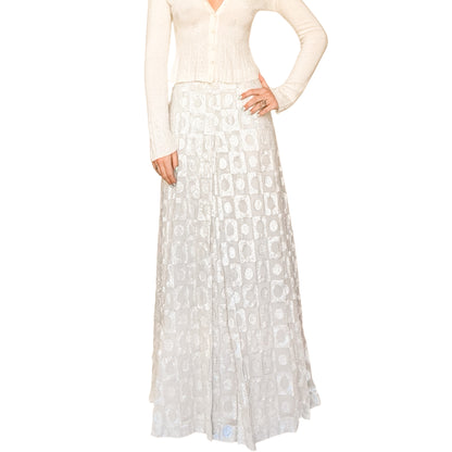 Italian VTG 70's maxi shimmer skirt