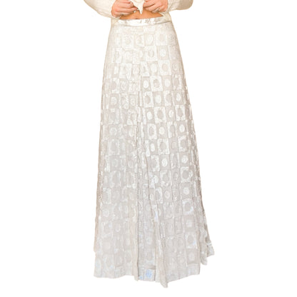 Italian VTG 70's maxi shimmer skirt