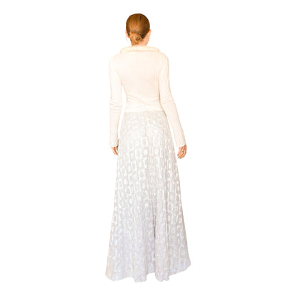 Italian VTG 70's maxi shimmer skirt