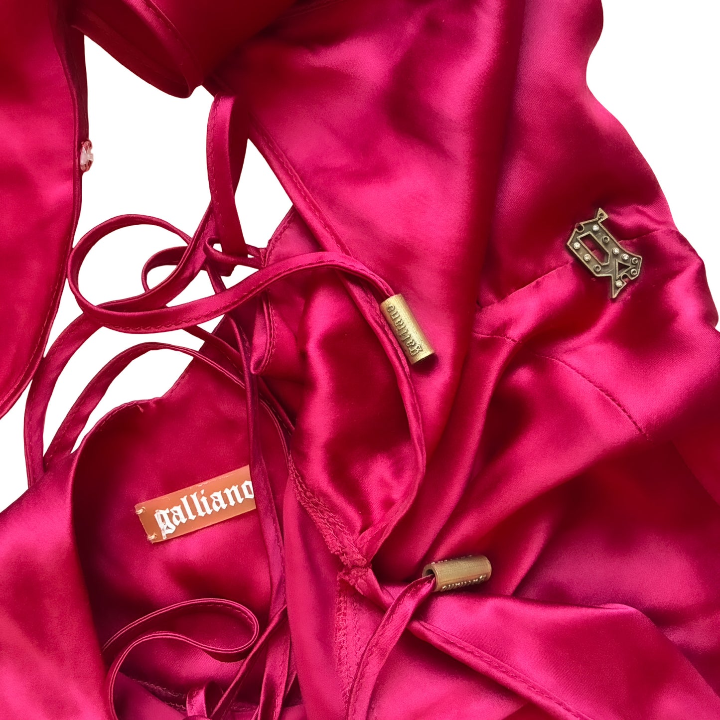 Galliano 2010 ruby silk gown