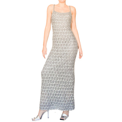 Moschino VTG mohair sequined knit dress