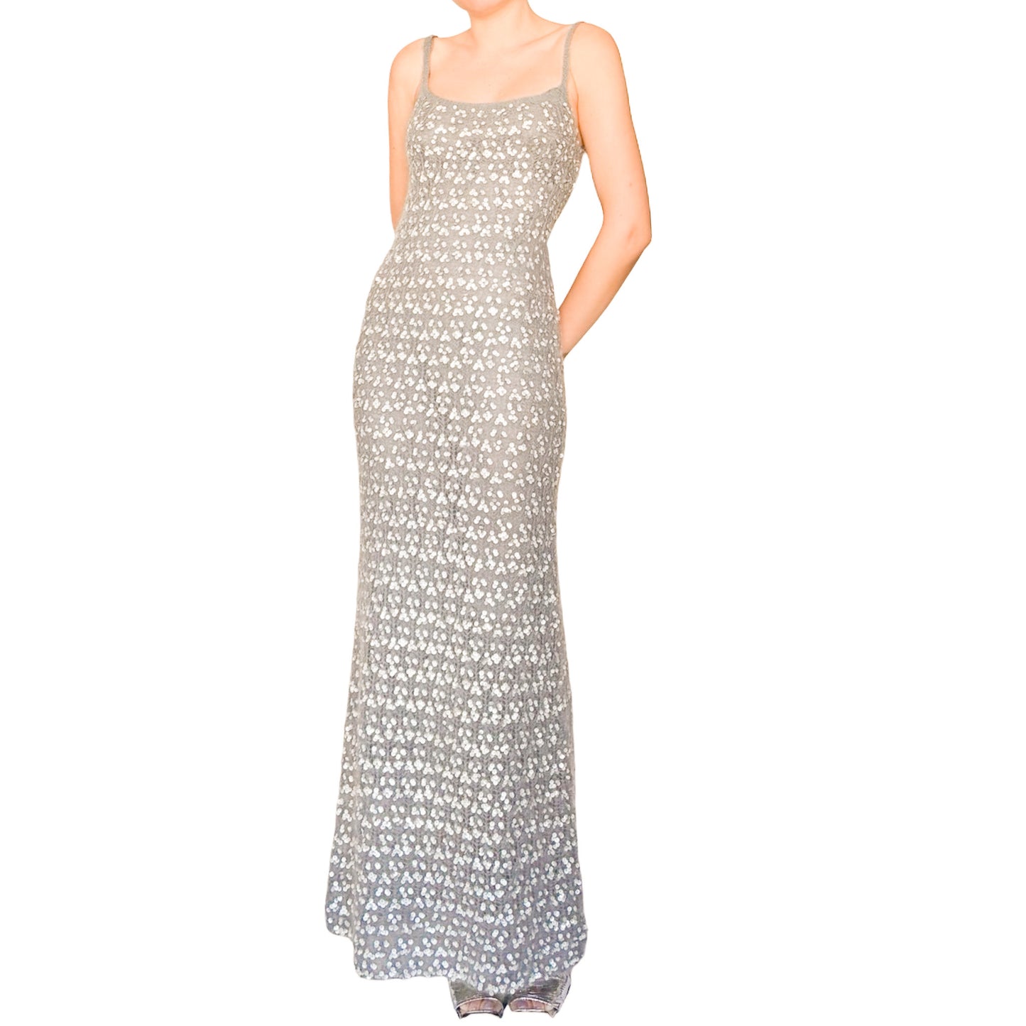 Moschino VTG mohair sequined knit dress