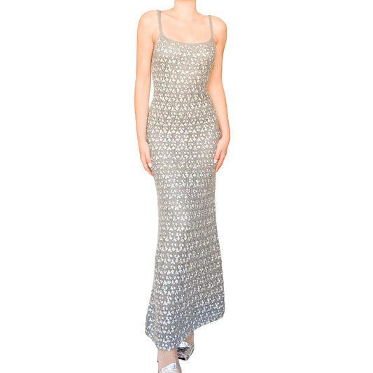 Moschino VTG mohair sequined knit dress