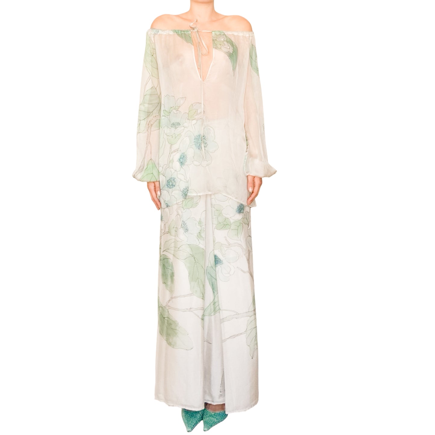 Gianfranco Ferre 2000s rare silk set