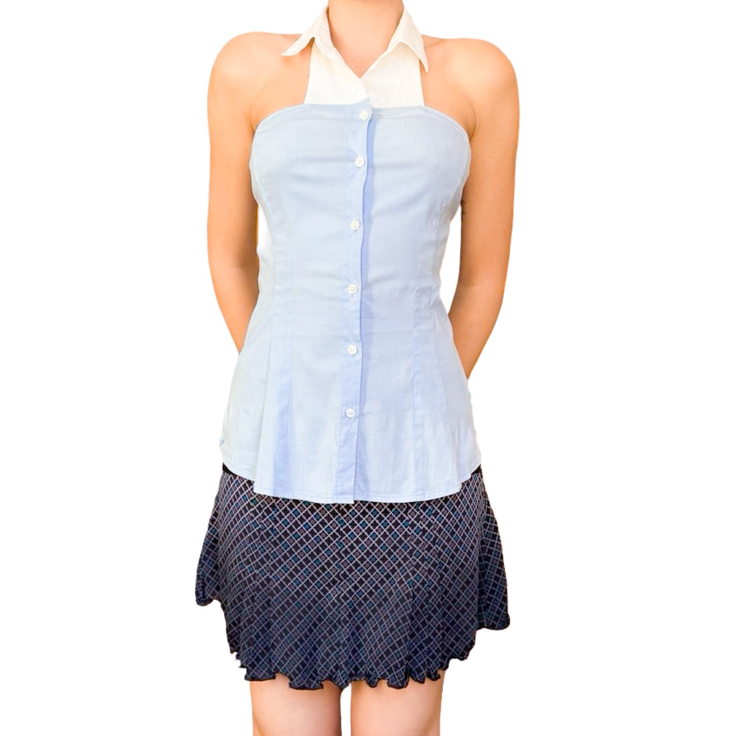 Belgian Luxury Designer 2000s silk mini skirt