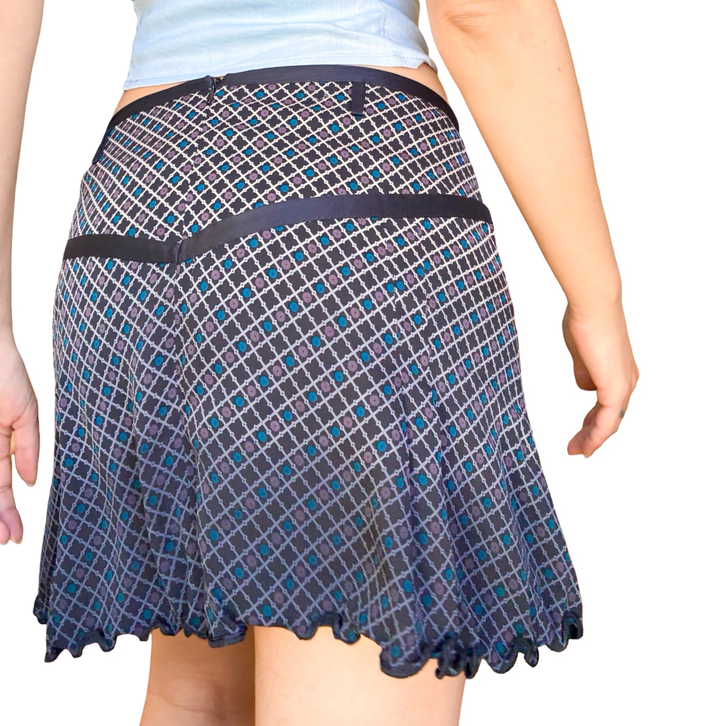Belgian Luxury Designer 2000s silk mini skirt