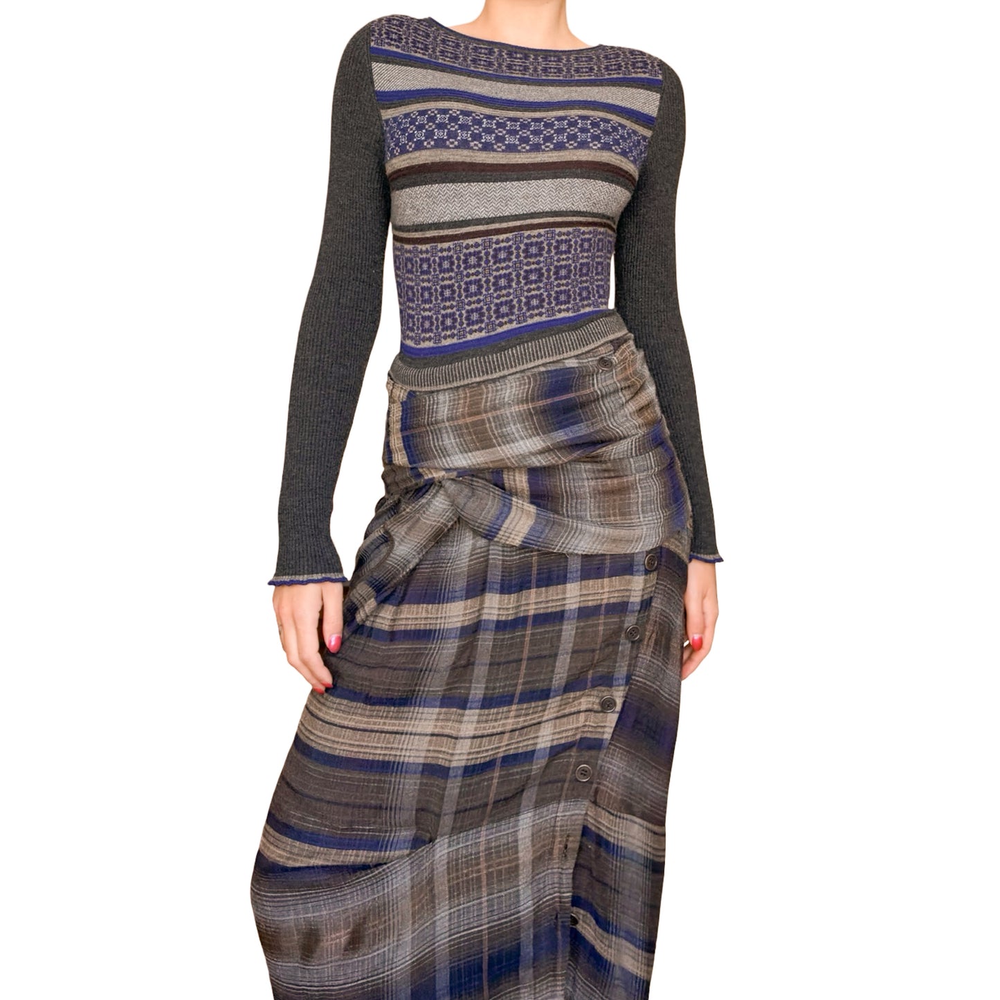 Antonio Marras 2015 trompe l'oeil maxi dress - documented